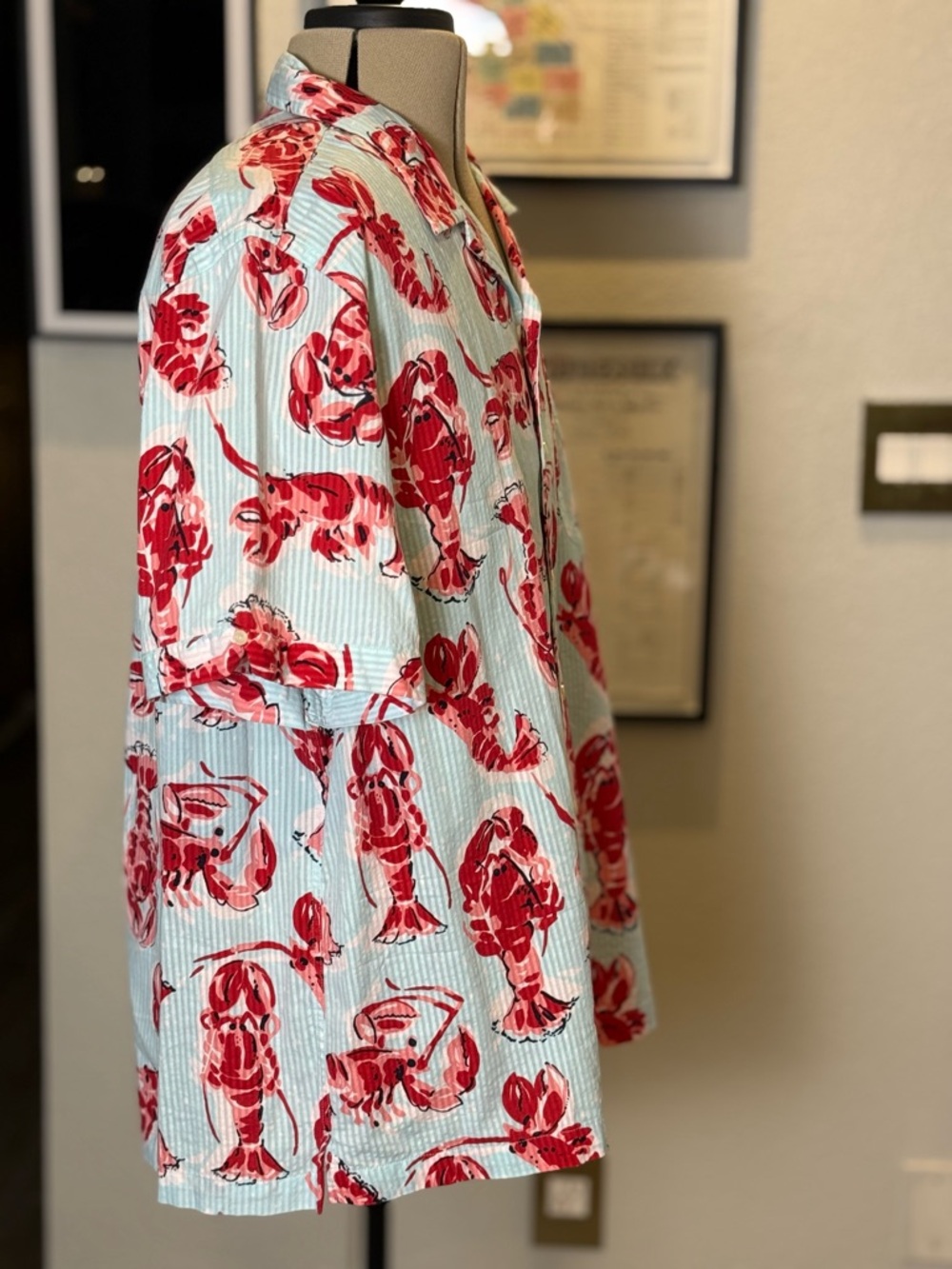 Brooks Brothers Seersucker Lobster Print Shirt - Picture 2 of 4